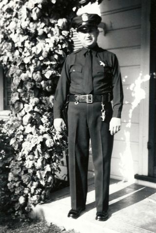 Vintage Portrait Photograph Police Officer In Uniform