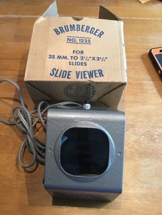 Vintage Brumberger No.  1225 Slide Viewer 35mm To 2 3/4 × 2 3/4