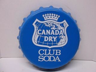 Vintage Canada Dry Club Soda Bottle Cap Advertising Sign