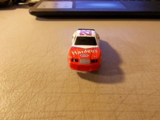 VINTAGE TYCO SLOT CAR HO SCALE 28 HARDEE ' S FORD THUNDERBIRD RED/WHITE 2
