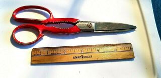 Wiss Vintage Scissors Shears Usa Red Handle 1ks Bottle Jar Opener