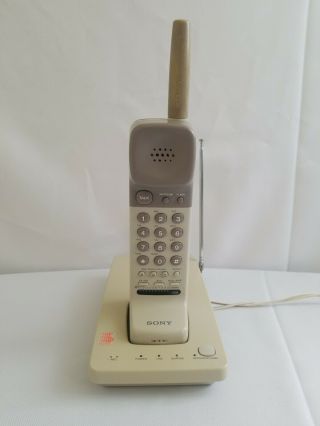 Sony Spp - 95 Vintage Cordless Phone Beige