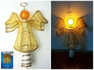 Vintage Noma Art Deco Angel Christmas Tree Topper Light Bulb Head Box
