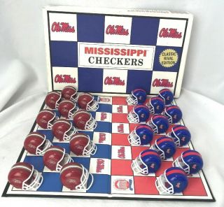 Ole Miss Vs Mississippi State Football Helmet Checkers Rival Edition Colonel Reb
