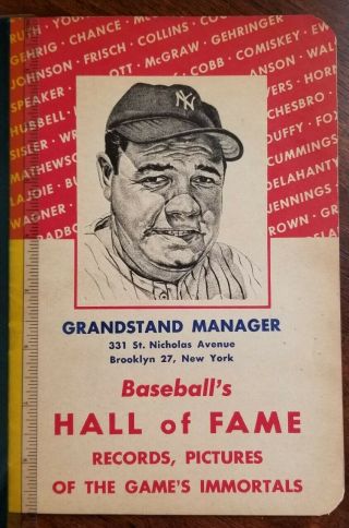 Vintage 1951 Booklet Babe Ruth York Yankees On Cover Baseball 