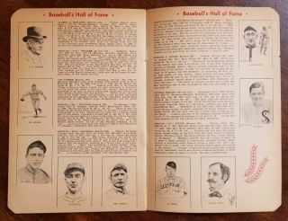 Vintage 1951 Booklet Babe Ruth York Yankees on Cover Baseball ' s Hall of Fame 3