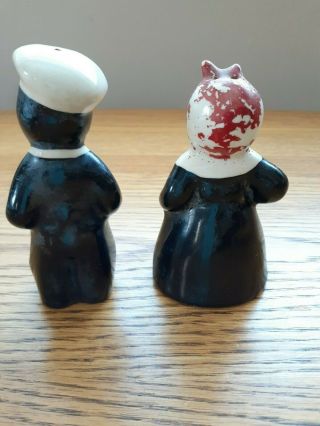 Vintage Black Americana Chef Pappy and Cook Mammy Salt & Pepper Shakers 3