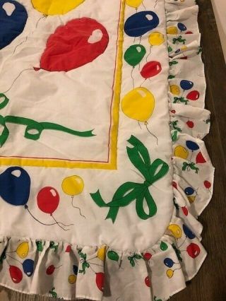 Vintage Balloons Primary Colors Baby Blanket Quilt 3