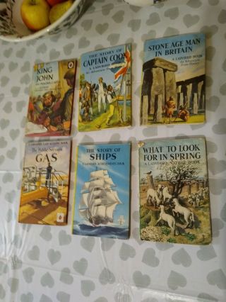 Vintage Ladybird Books X,  6 Adventure From History And Others Dust Jackets