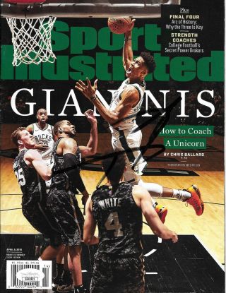 Giannis Antetokounmpo Signed Sports Illustrated 4/8/19 - Si Jsa Gg41821