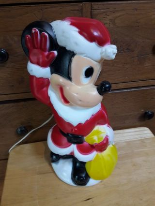 Vintage 15 " Empire Blow Mold Christmas Mickey Mouse Santa Claus Light