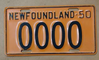1950 Newfoundland Canada Sample License Plate Paint