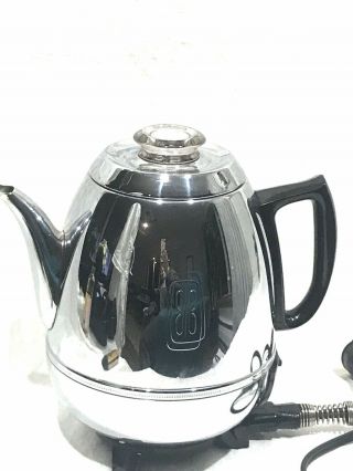 Pristine Vtg Ge General Electric Coffee 9 Cup Percolator 58940 Pot Belly Chrome
