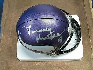 Tommy Kramer Minnesota Vikings Signed Autographed Mini Helmet Lom (hm102)