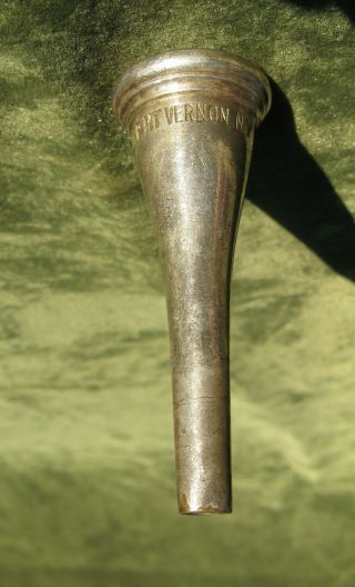Vintage Silver Mouthpiece Vincent Bach Corp Mt.  Vernon,  Ny 10 French Horn ?