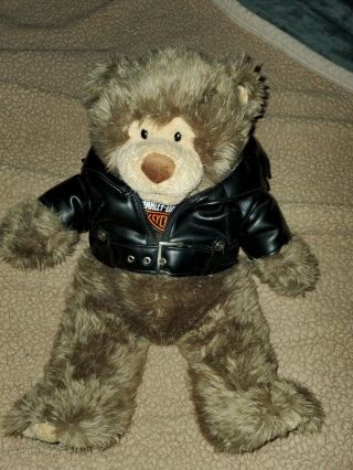 Harley Davidson Teddy Bear With Jacket So Cute Collectible