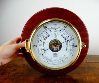 Sewills Liverpool Brass Ships Bulkhead Barometer Thermometer Wall Mounted Marine