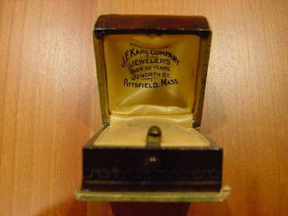 1930s Vintage Jewelry Ring Box Jf Kahl Co Pittsfield Ma Made In Germany