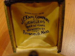 1930s Vintage Jewelry Ring BOX JF Kahl Co Pittsfield MA Made In Germany 2
