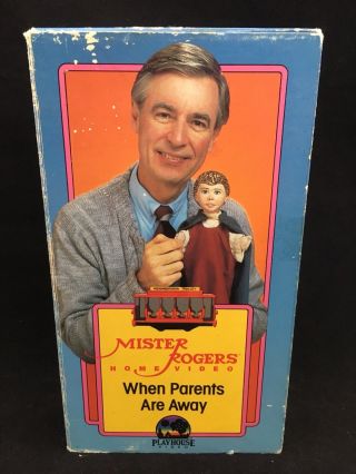 Vintage Mister Rogers Home Video When Parents Are Away Vhs Tape 1987 Playhouse