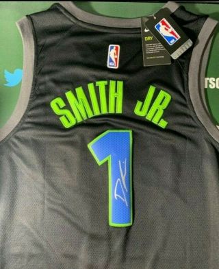 Dennis Smith Jr.  Signed Dallas Mavericks Jersey Autographed Nike Tags Nba
