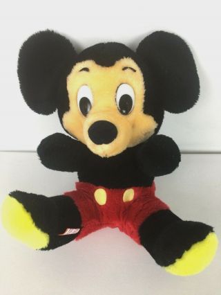 Vintage Mickey Mouse Plush Disneyland Walt Disney World Parks Bean Bag Euc