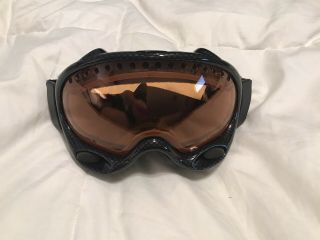 Vintage Oakley E - Frame Snowboard Ski Goggles Carbon Fiber Pattern On Plastic