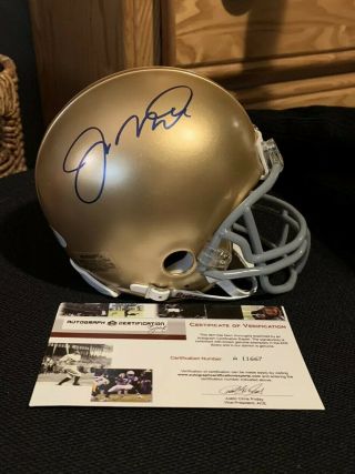 Joe Montana Signed Autographed Notre Dame Fighting Irish Mini Helmet Wcoa