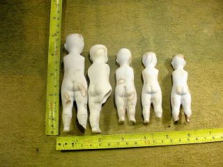 5 x excavated vintage bisque doll body age 1890 Hertwig Art 14092 3