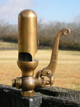 1 1/2 " Diameter Powell 3 Chime Steam Whistle With Valve / Traction Engine