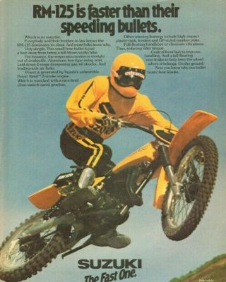 1978 Suzuki Rm - 125 Vintage Motorcycle Ad