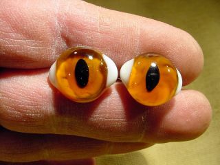 A Pair Vintage Solid Doll Glass Eyes Ø 21mm Bisque Doll Teady Bear Age1930 1812