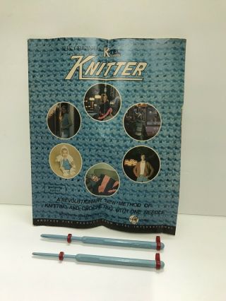 K - Tel Knitter W/2 Needles Instructions 1970 