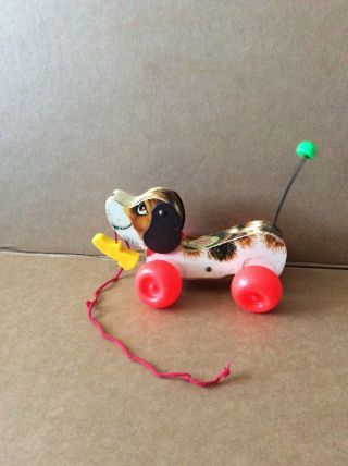 Vintage Fisher Price Little Snoopy Dog 693 Pull Toy
