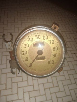Vintage Antique Old Speedometer Hot Rod Rat Ford.  1930s 1940s.  Unknown