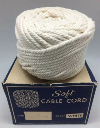 Indian Head Yarn & Thread Vintage Soft Cable Cord Rope Old Stock - 150 Feet
