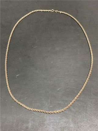 Vintage Sterling Silver Rope Chain Necklace - 24 " - 61 Cm - 18 Grams