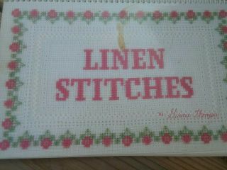 How To Stitch On Linen Instruction Spiral Bound Book Pat And Gloria Vintage