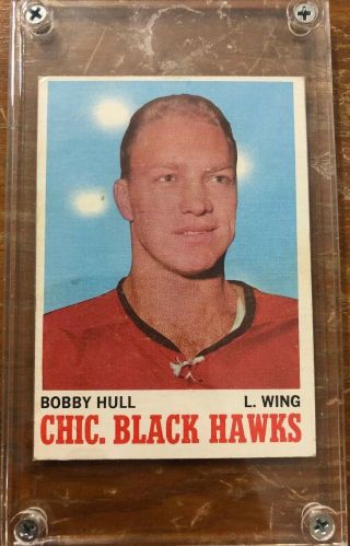 1970 Topps 15 Bobby Hull Vintage Card Chicago Blackhawks (j7)