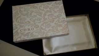 Coro Designer Jewelry Vintage Presentation Box Satin Lining Necklace Bracelet