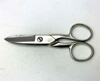 Vintage Klein & Sons Tools Electricians Scissors 2100 - 5 Made In Chicago Usa 5 "