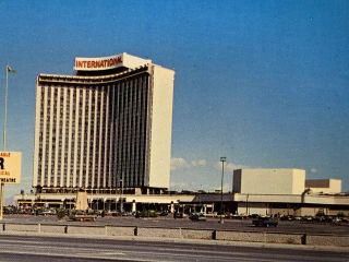 Vintage Las Vegas,  NV,  International Hotel,  Elvis Marquee,  1969 Vintage Postcard 3