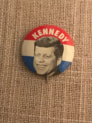 1960 John F.  Kennedy Campaign Pin Button 1 " Election Jfk Vintage