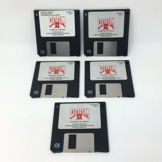 Vintage Doom Ii 2 Pc Complete Game 3.  5 " Floppy Disks 1 - 5 1994