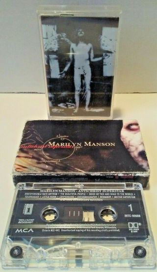Vintage 1996 Marilyn Manson Antichrist Superstar Cassette Tape W/slipcase Canada