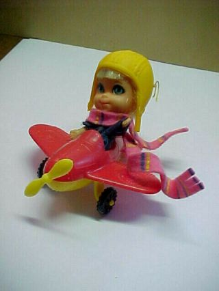 Vintage 1967 Mattel Liddle Kiddles Wendy Fliddle & Airplane Doll