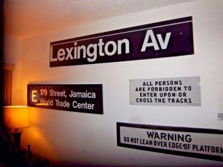 Nyc York City Collectible Subway Sign 72 " Lexington Ave Manhattan Enamel Ny