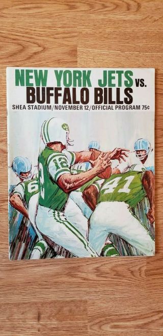 Vintage 1967 York Jets Vs Buffalo Bills Afl Program