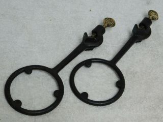Vintage 2 Piece Arthur H.  Thomas Co.  Cast Iron Ring Laboratory Glassware Holder