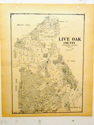 Old Live Oak County Texas General Land Office Owner Map Oakville George West